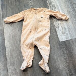 Pekkle Peach Floral Kids One Piece